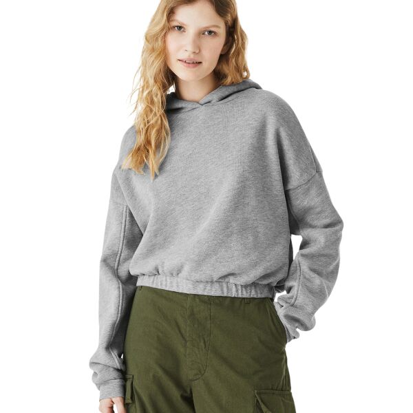 FWD Fashion Women's Sponge Fleece Cinched Bottom Hoodie Thumbnail