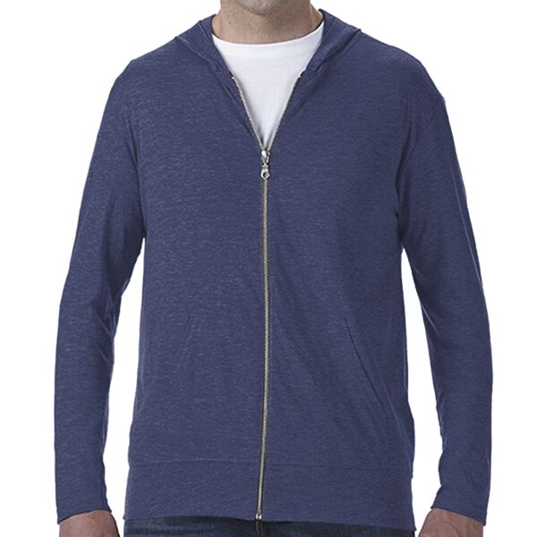 Triblend Hooded Full-Zip Tee Thumbnail