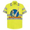 High Visibility Safety Short Sleeve Work Shirt Thumbnail