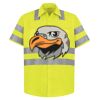 High Visibility Safety Short Sleeve Work Shirt Thumbnail